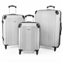Gino Ferrari Business Travel Hard Shell Suitcase - Lightweight Cabin & Hold Luggage in Grey | Size: Medium
