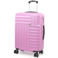 Pierre Cardin Soleil 26" Wheeled Hard Sided Family Suitcase TSA Luggage Locks Pink in Pale Pink | Size: Medium