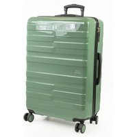 Pierre Cardin Provence Lightweight Luggage 8 Wheels TSA Locks Hardshell Suitcase in Green | Size: Small