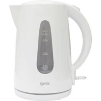 Igenix Cordless Jug Kettle, 1.7 Litre, 3000W in White