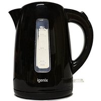 Igenix Cordless Jug Kettle, 1.7 Litre, 3000W in Black