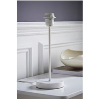 ValueLights Charlie White Metal Single Stem Table Lamp Base