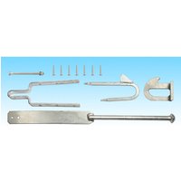 Burbage Iron Craft Evington Farm/Field Style 5 Bar Gate Spring Fastener Set - Galvanised in Silver