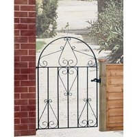 Burbage Iron Craft Classic Scroll Low Bow Top Single Gate, Fits Gap of 914 x 1219 mm High in Black