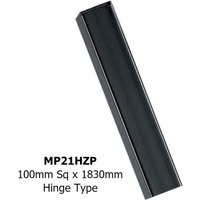 Burbage Iron Craft Square Flat Top Concrete-In Posts, Hinge, Steel, L100 x W100 x H1830mm in Black