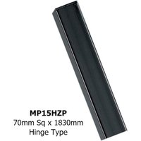 Burbage Iron Craft Square Flat Top Concrete-In Posts, Hinge - Steel -L70 x W70 x H1830 mm in Black