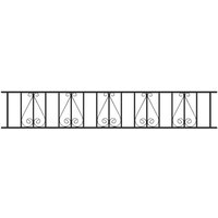 Burbage Iron Craft Stirling Scroll Railing Panel - Steel - Fits Gap of 1830 x 403 mm High in Black