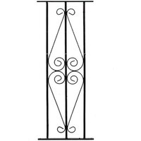 Burbage Iron Craft Ascot Decking Fence Panels (Pack of 2), Steel, Fits Gap W280 x H770 mm in Black