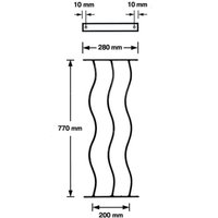 Burbage Iron Craft Swirl Decking Fence Panels (Pack of 2) - Steel, Fits Gap W280 x H770mm in Dark Grey