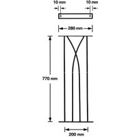 Burbage Iron Craft Plaza Decking Fence Panels (Pack of 2) - Steel, Fits Gap W280 x H770mm in Black