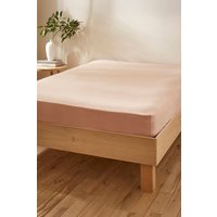 Martex Touch of Linen Fitted Sheet in Pale Pink | Size: Double Fitted
