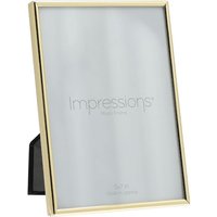 IMPRESSIONS Brass Finished Photo Frame Oblong Thin - 5"X 7" in Metallics
