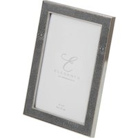 ELEGANCE Nickel Plated Grey Faux Shagreen Frame 4" x 6"