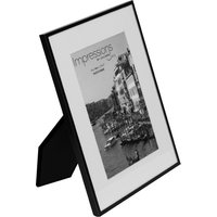IMPRESSIONS Matt Black Metal Photo Frame 5" x 7"