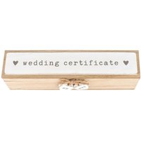 MDF Certificate Holder "Wedding Certificate" Light