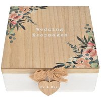 MDF Keepsake Box "Wedding Keepsakes" Light