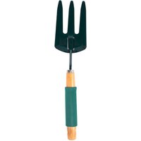 Cushion Grip Handle Hand Fork Brown