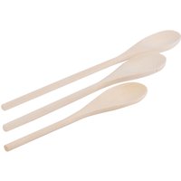 3pc Wooden Cooking Spoons Set 3 Sizes