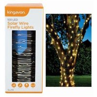 100 LED Solar Wire Firefly Lights Set 2m Warm