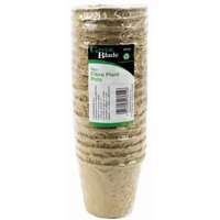 Fibre Seed Pots 6.5cm x 6cm Brown Pack 18 cm x 6 cm
