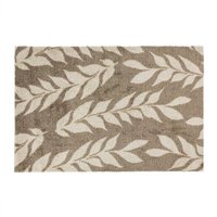 JVL Mega Doormat - 50x75cm, Leaves in Light Brown | Size: 75 cm x 150 cm