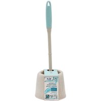 JVL Pro Clean Anti-Bacteria Rubber Toilet Brush & Holder in Blue