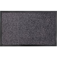 JVL Admiral Machine Washable Micorfibre Barrier Doormat 50x80cm Charcoal | Size: 50 cm x 80 cm