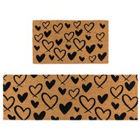 Latex Coir Mat & Runner Hearts cm x 120 cm