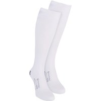 Medalin Men's 2 Pairs Graduated Compression Below the Knee Stockings with Grips in White | Size: XL
