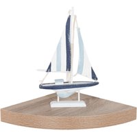 Oak Effect Floating Corner Shelf Kit 30cm Hudson Modern Wall Shelf Storage & Display