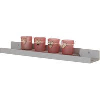 Light Grey Floating Display Shelf Modern Dura Book & Picture Storage Unit W48cm x D10cm