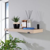 Chunky Shelf Kit Light Oak Effect Display Metal Sit On Brackets W60cm x L20cm Light