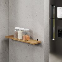 60cm Wide Chunky Live Edge Shelf "L" Metal Bracket Kit Pre Sanded Light