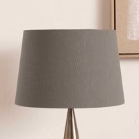 Dark Grey Self Lined Linen Tapered Cylinder Shade Table & Floor Lamps inches