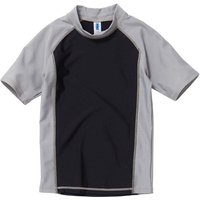 H2O Boy's Plain Short Sleeve Swim Rash Top in Black | Size: 9-10 Years