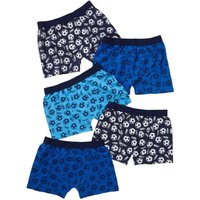 Just Essentials Boy's 5 Pack Football Print Boxers in Royal | Size: 10-11 Years