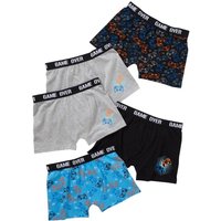 Just Essentials Boy's 5 Pack Gaming Print Boxers in Black | Size: 9-10 Years