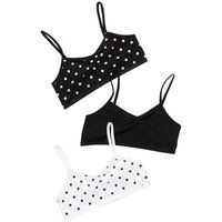 Just Essentials Girl's 3 Pack Crop Tops in Black | Size: 9-10 Years