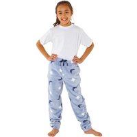 Cozy n Dozy Printed Fleece Bottoms in Blue | Size: 13-14 Years
