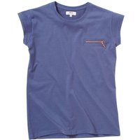 Doven Women's Lumia Zip Pocket T-Shirt in Indigo | Size: 16
