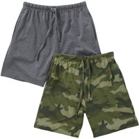 Bedlam Boy's Boys 2 Pack Jersey Pyjama Shorts in Khaki | Size: 9-10 Years