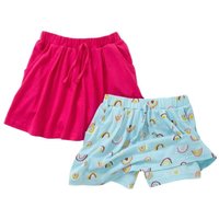 Just Essentials Girl's 2 Pack Jersey Skorts in Pink | Size: 3-4 Years
