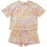 Cozy n Dozy Girl's Tie Dye Shortie Pyjama Set in Lemon | Size: 9-10 Years