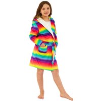 Cozy n Dozy Rainbow Ombre Fleece Dressing Gown | Size: 11-12 Years