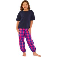 Cozy n Dozy Women's Girls Cropped Pyjama Set in Pink | Size: 15 Years