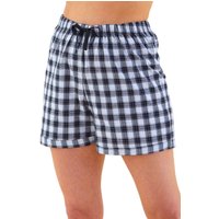 Love to Sleep Women's Check Pyjama Sleep Shorts in Black | Size: 10