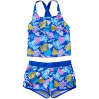 H2O Girl's Palms Tankini Top & Shorts Set in Cobalt | Size: 13-14 Years