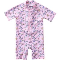 H2O Girl's Unicorn UPF50+ Sunsafe Swim Rash Suit in Pale Pink | Size: 5-6 Years