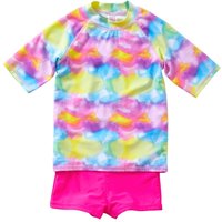 H2O Girl's Tie Dye UPF50+ Sunsafe Rash Top & Shorts Set in Bright Pink | Size: 9-10 Years