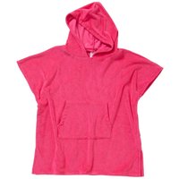 H2O Girl's Hooded Beach Poncho Towel Robe in Cerise | Size: 7-9 Years